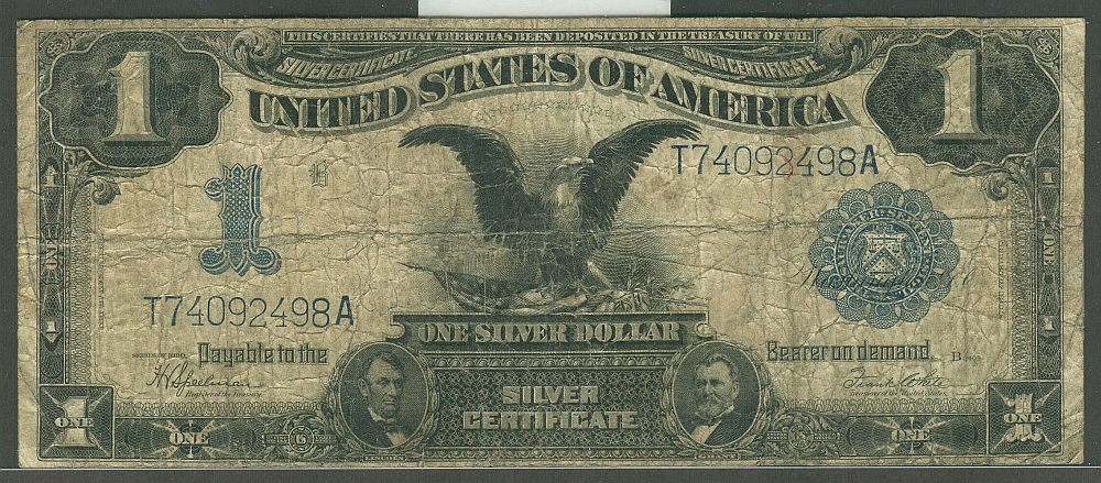 Fr.236m, 1899 $1 Silver Certificate, Mule, Speelman-White, T74092498A, Fine